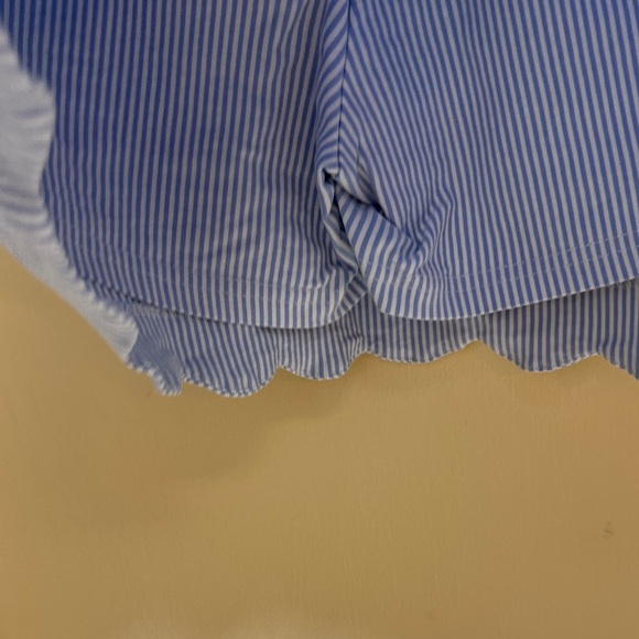 Crown & Ivy Light Blue Striped Mini Skort - Picture 8 of 12